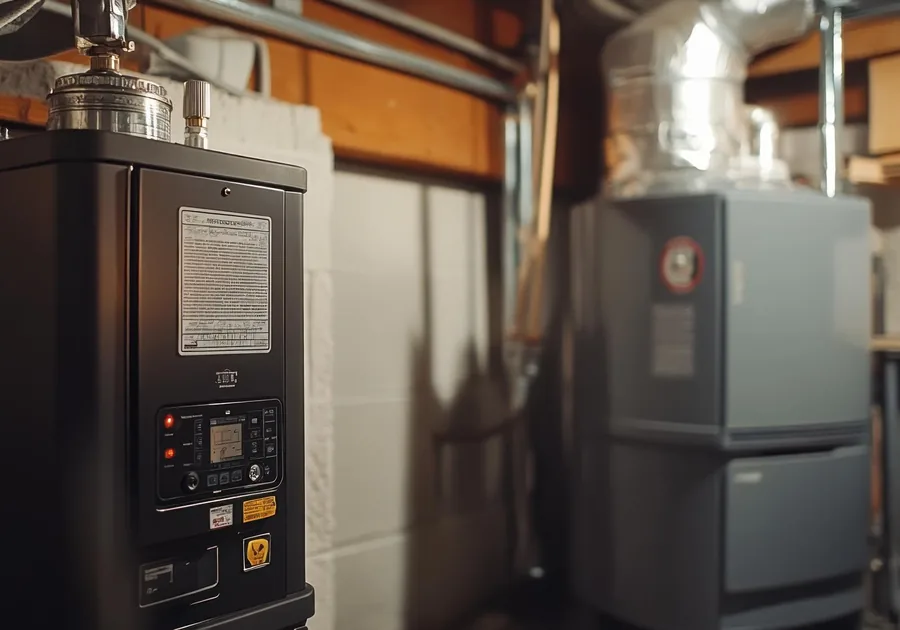 Furnace Repair in a home kitchen